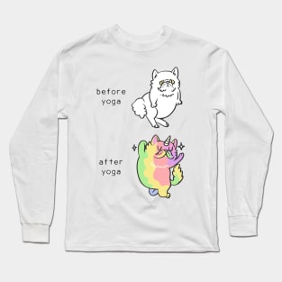 Persian Cat After Yoga Long Sleeve T-Shirt